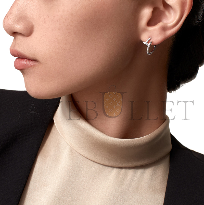 CARTIER JUSTE UN CLOU HOOP EARRINGS, SMALL MODEL, PAVED B8301431